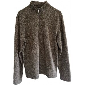 Van Heusen Quarter-Zip Sweater Men's Heathered Brown Size Large